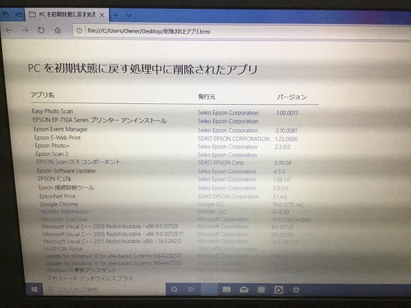 ソフト関連トラブル／NEC Windows 10のイメージ